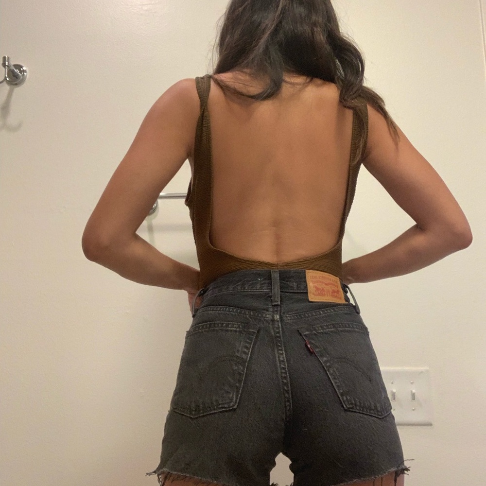 Vintage black Levi cutoffs, size 24